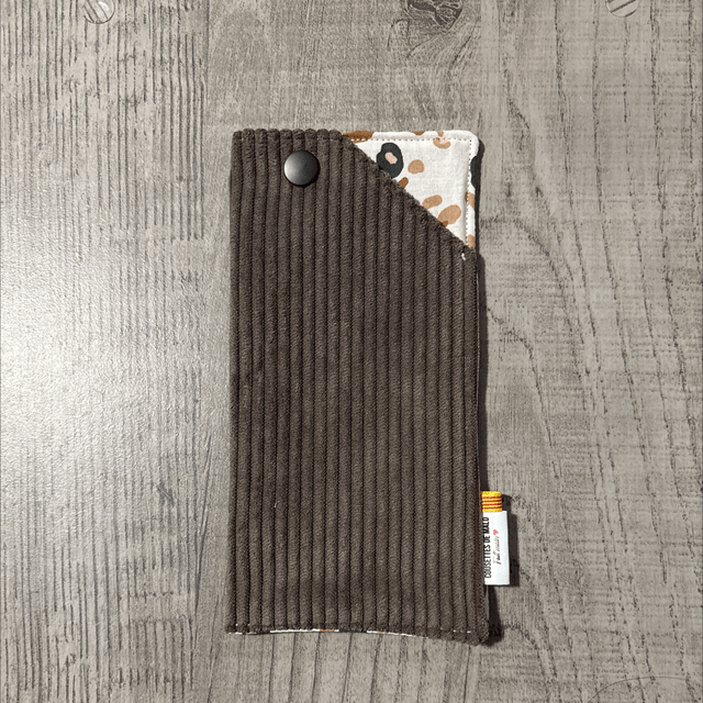 Étuis à lunettes velours taupe
