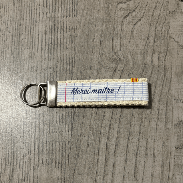 Porte clé tissu cahier modèle moyen(Personnalisable)