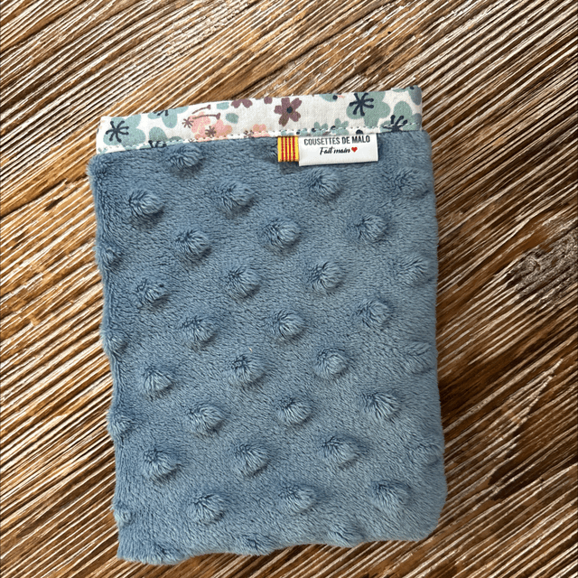 Gant démaquillant bleu
