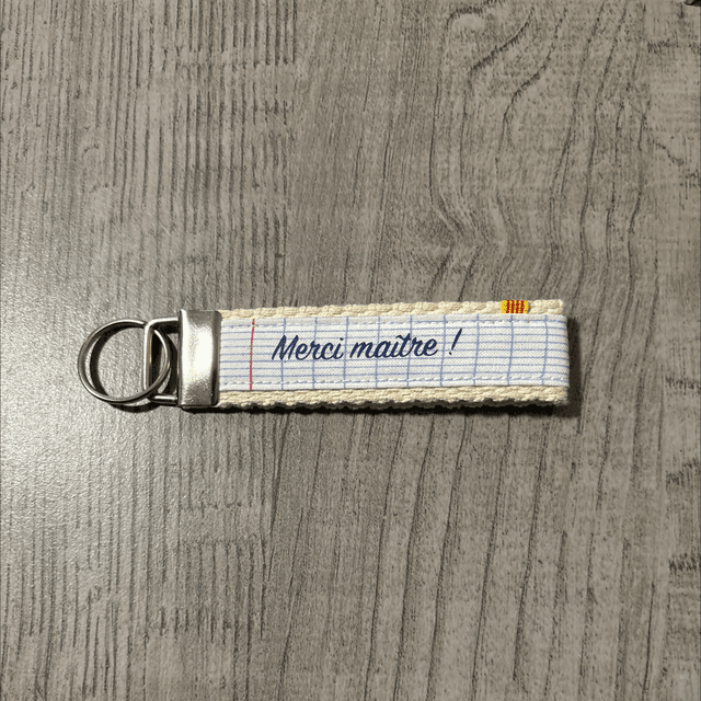 Porte clé tissu cahier modèle moyen(Personnalisable)