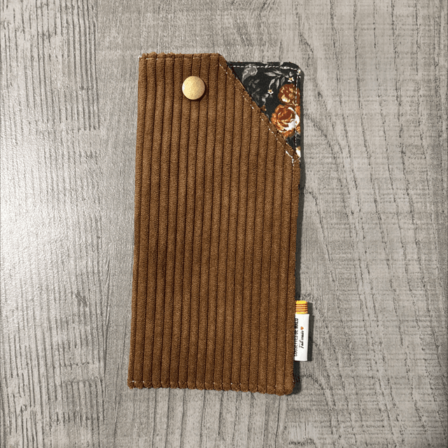 Étui à lunettes velours camel ou brique 