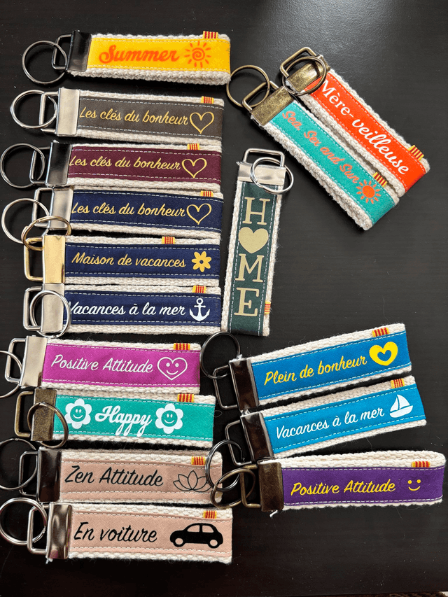 Porte-clés message